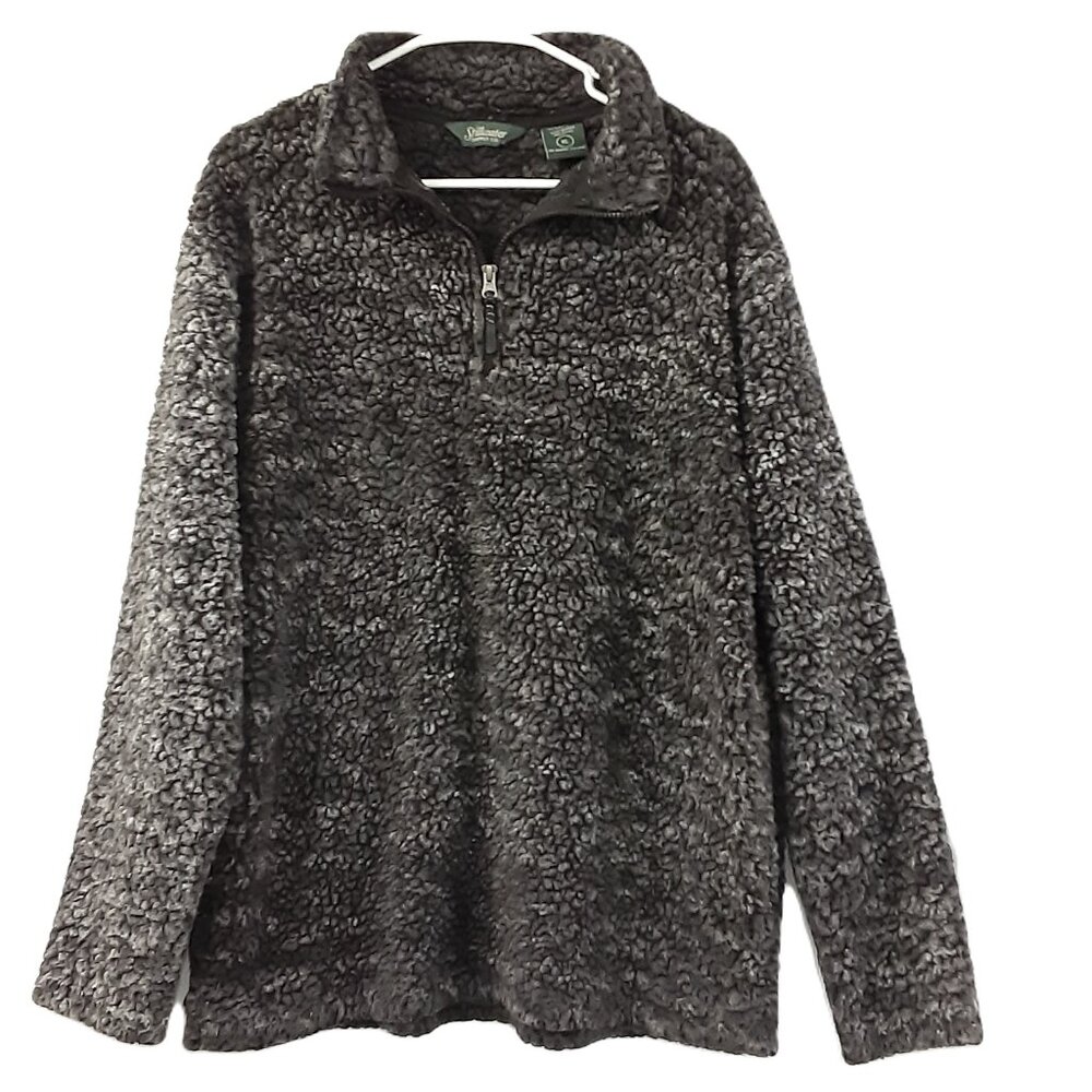 Stillwater Supply Co Woman's Pullover Sweater Size XL Zip neckline Gray/Black